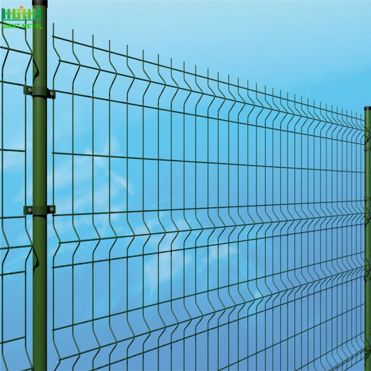 PVC coated galvanized 3d welded wire mesh fence