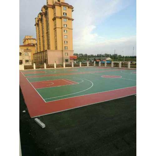 Safety And Environmentally Silicon PU Elastic layer QT Courts Sports Surface Flooring Athletic Running Track