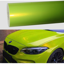 Metallic Fantasy Lemon Yellow Car Wrap