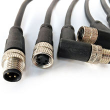 M5 Mini Waterproof Circular Connector Data Signal Male Female Video Extension Molded Cable