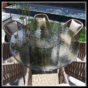 garden round glass dining table and chair