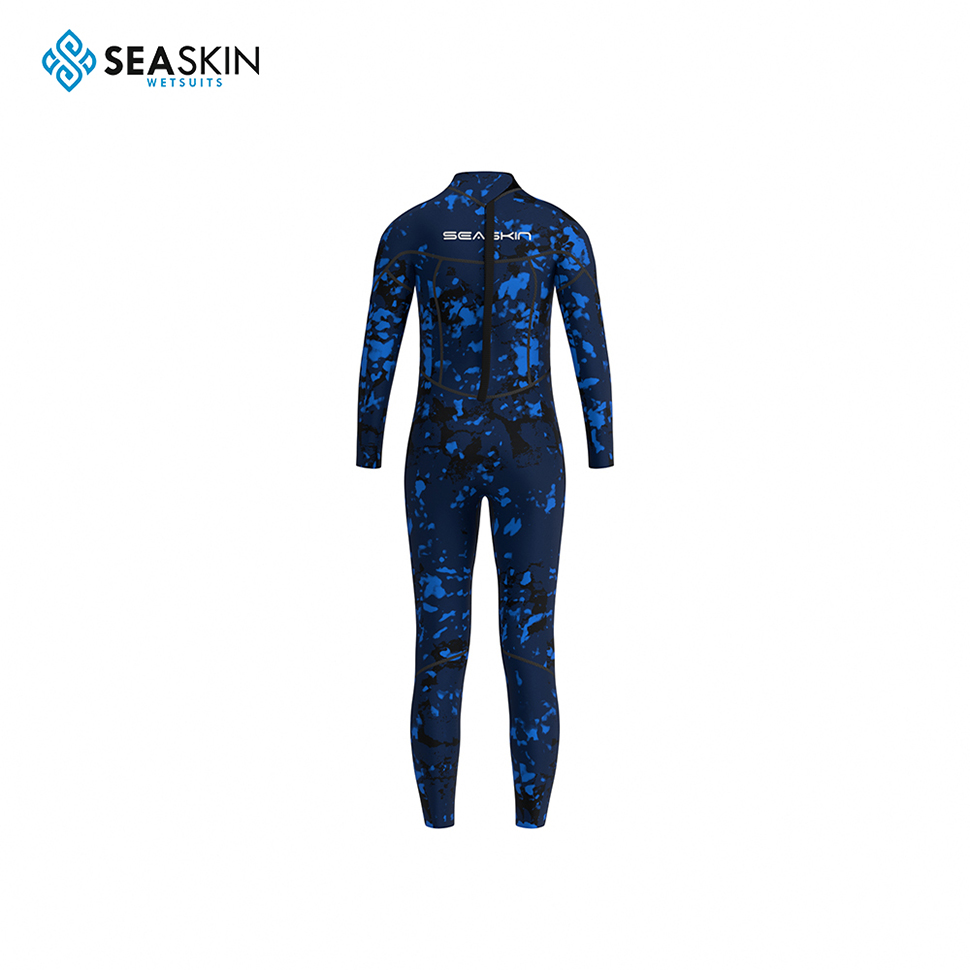 Seaskin Özelleştirilmiş Tek Parça Çocuk 2.5mm Dalış Şnorkelli Yüzbaşı Wetsuit