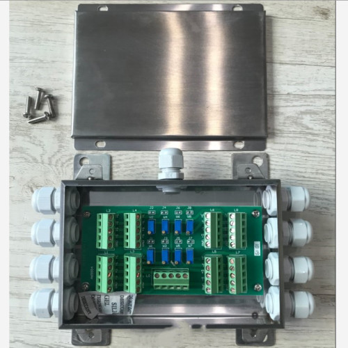 Caja de conexiones electrónica de 4 líneas a prueba de explosiones