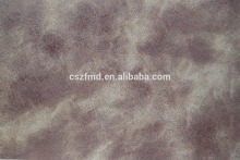 lamb skin pattern embossing shoe leather fabric, two tone bonded synthetic leatehr