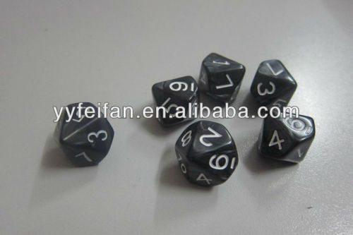 polyhedral acrylic dice