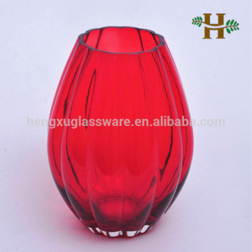 red glass vase cheap,ball shaped round glass vase craft