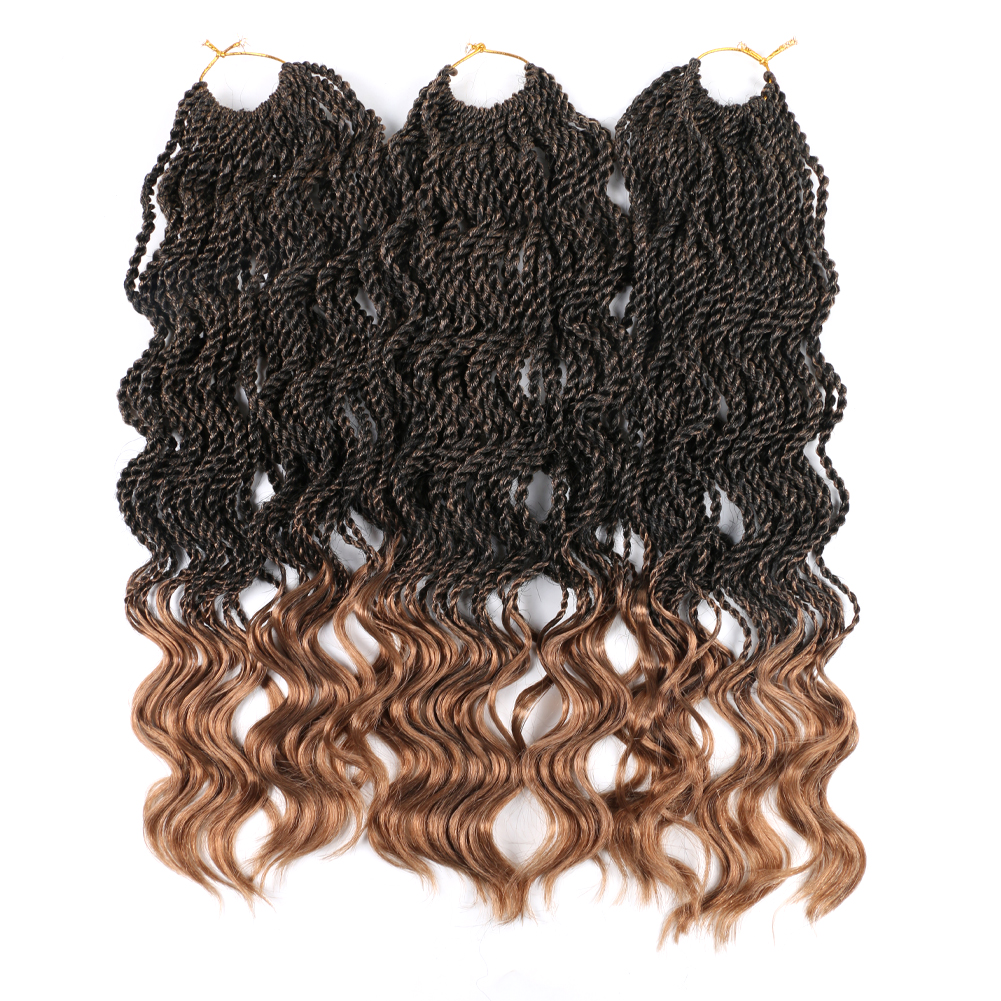 Hot sell 14'inch 35 stands Synthetic crochet braids synthetic small curly crochet senegalese twist braids hair