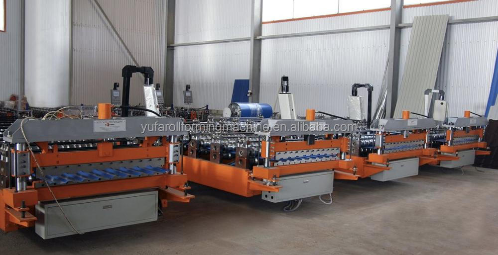 YUFA Brand metal decking sheet cold roll forming machine