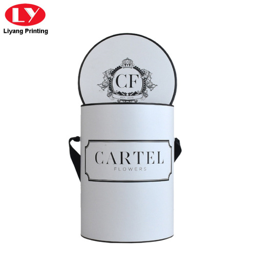 Cardboard Round Flower Gift Cylinder Boîte de fleurs