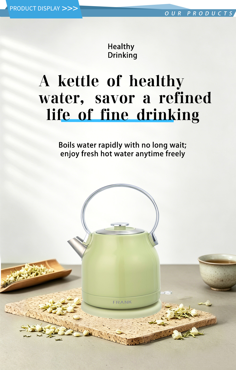 غلاية ستانلس ستيل 304 FK-1908 304 stainless steel kettle FK-1908