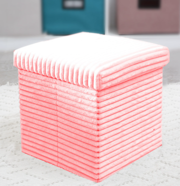 Corduroy storage stool