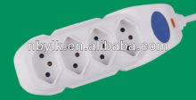 Swiss socket with switch and shutter/4-ways socket-outlet with switch and shutter (CE certification)