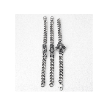 2024 Hot Sales Stainless Steel Men's Hip-hop Punk Skull Bracelet