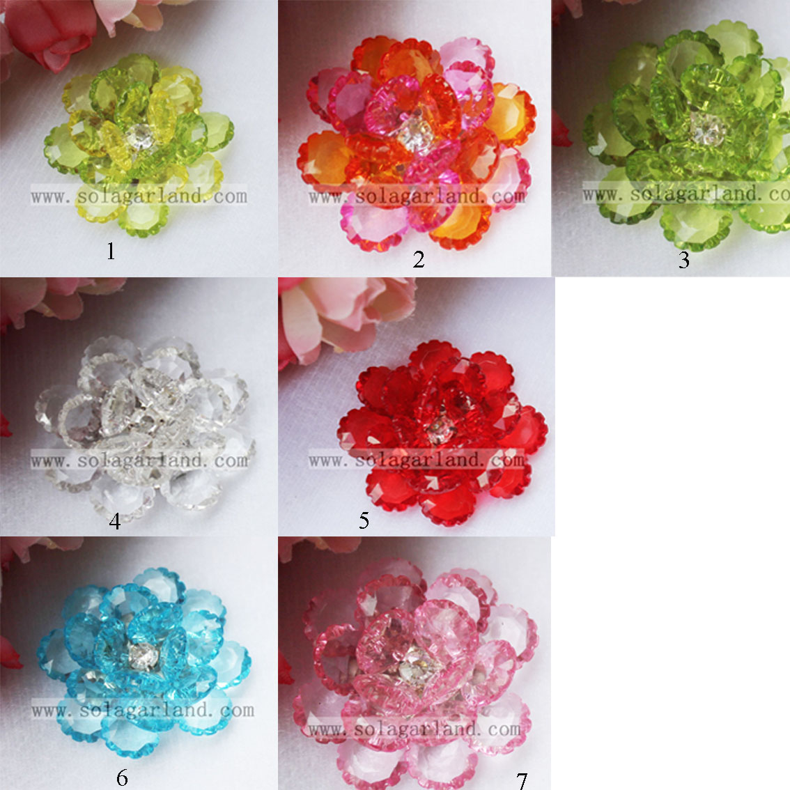 Artificial Beading Decorative Flowers