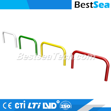Steel hoop guardrail barrier for warehouse
