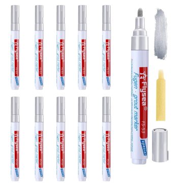 10 Colors Paint Markers for Grout Repair - Sealer Pen for Bathrooms, Kitchens, and Porches
