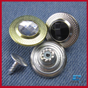 Fashion Glass Jean Button 