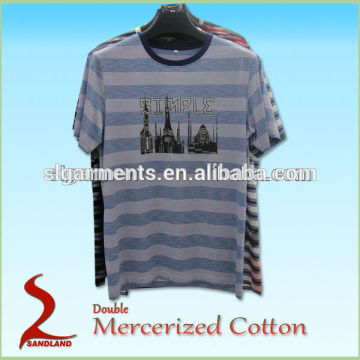 mercerized cotton Stripe t Shirts