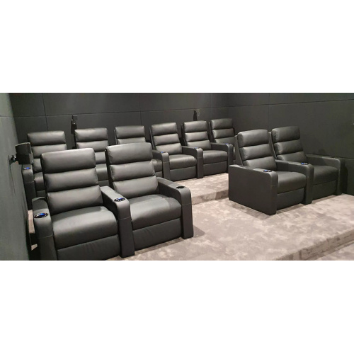 I Shaped Leather Cinema Reclinable Sofa