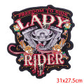 Jas terug motorfiets geborduurde patches Biker Punk