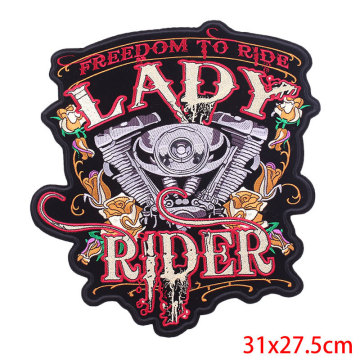 Jacka tillbaka Motorcykel broderade lappar Biker Punk