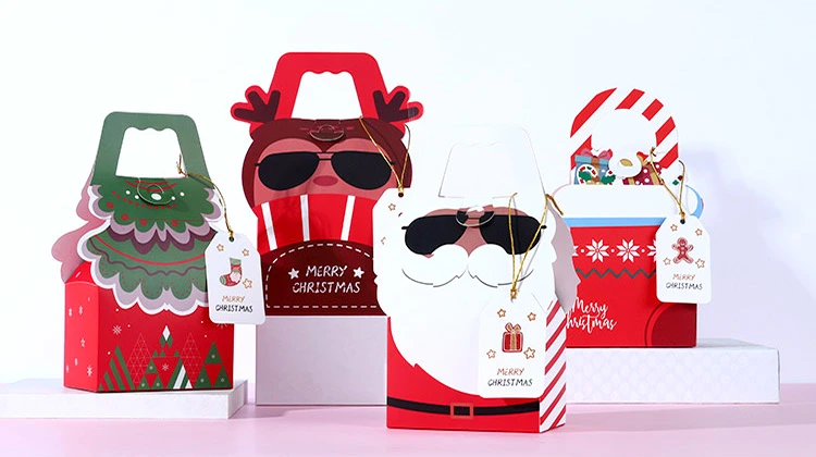 Customized Special Shape Cardboard Candy Box for Christmas Eve