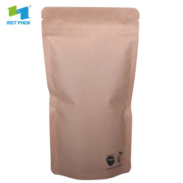 custom printed zipper recyclable stand up pouch kraft
