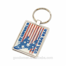 American Flag Keychain with Epoxy sticker