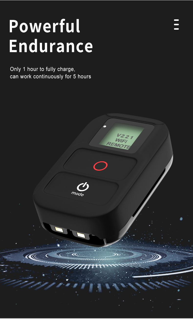 TELESIN WiFi Remote Control suitable for GoPro Hero 10 9 Max Hero 8 7 6 5 4 3 Black Hero 4 Session sports camera accessories