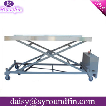 Stailess steel cadaver trolley mortuary trolley lift