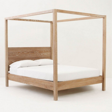 BE-082 Wooden Four-Poster Canopy Bed