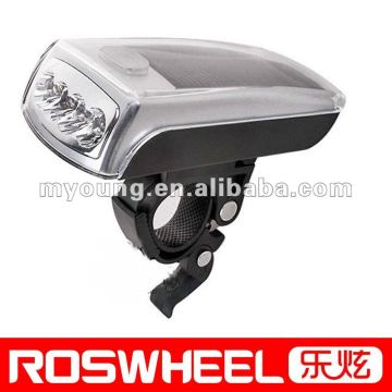 4 LED solar bicycle front light