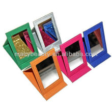 Pu square stand desktop cosmetic mirror