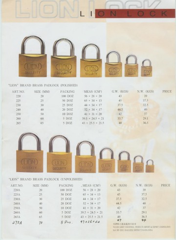 POLISHED BRASS PADLOCKS