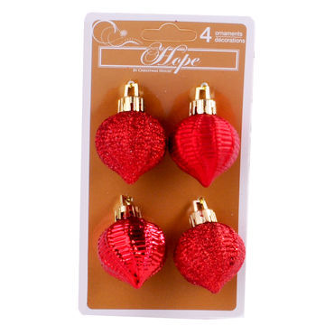 Christmas tree decoration, glitters with hand painting, used for Christmas trees ornament