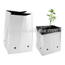 Bicolour hydroponic plastic planting bags for vegetables