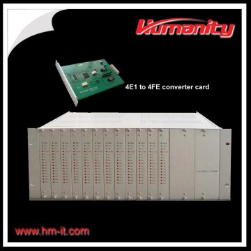 humanity 4E1 to Ethernet converter chassis cabinet