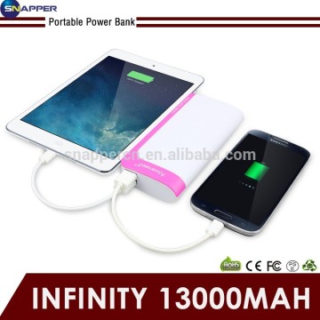 high capacity 13000mah double USB power bank