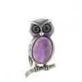 Owl Necklace Healing Crystal Stones Pendant Necklaces for Women Men Gemstone Jewelry for Reiki Spiritual Energy Lucky