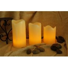 Elegant LED Flameless Candle Melted Top Edge