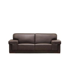 European Luxury Black Leather Office Sectional Sofa