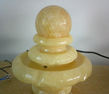 Chinese Yellow Honey Onyx Fountain Ball