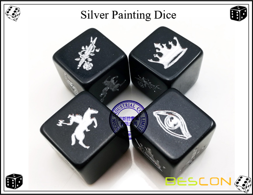 Silver Painting Dice