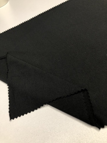 Rayon Spandex Black Jersey Knitted Fabric