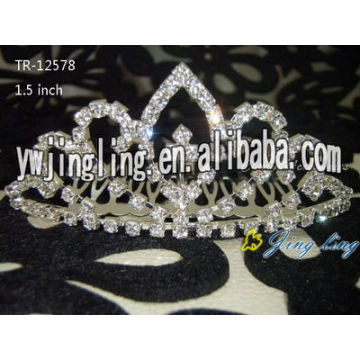 Chapado en oro cristal Wedding Tiara corona