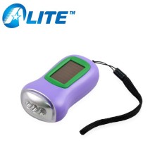 3 LED Solar Powered Dynamo Wind Up Torch Flashlight