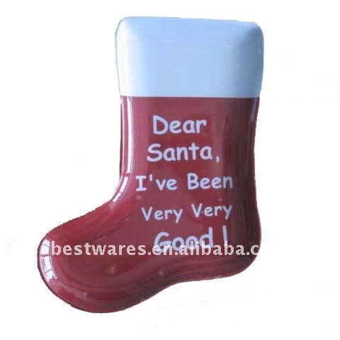 Melamine Xmas Shoe-shaped plate