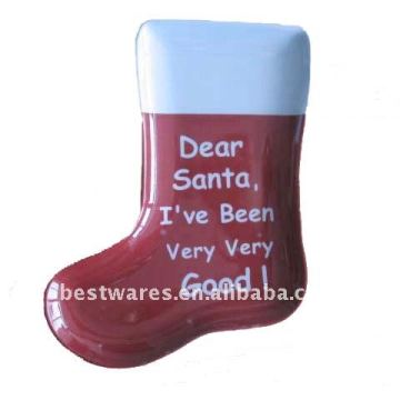 Melamine Xmas Shoe-shaped plate