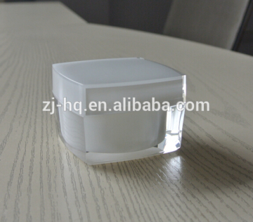 Y04 square white acrylic jar cosmetic jar cream jar