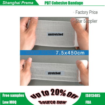 PBT Self-adhesive Flexible Bandage gauze bandage(CE/ISO/FDA approved)